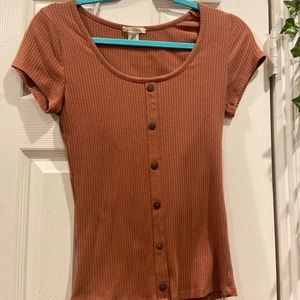 tight button down shirt barley used